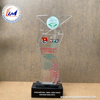CÚP PHA LÊ MẪU CHỮ NHẬT CONG - NGÔI SAO